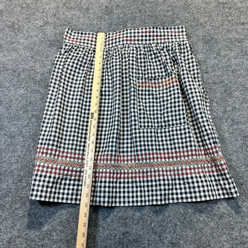 Handmade Gingham Half‎ Apron Womens OS Black White Cottagecore Farmhouse Vintage
